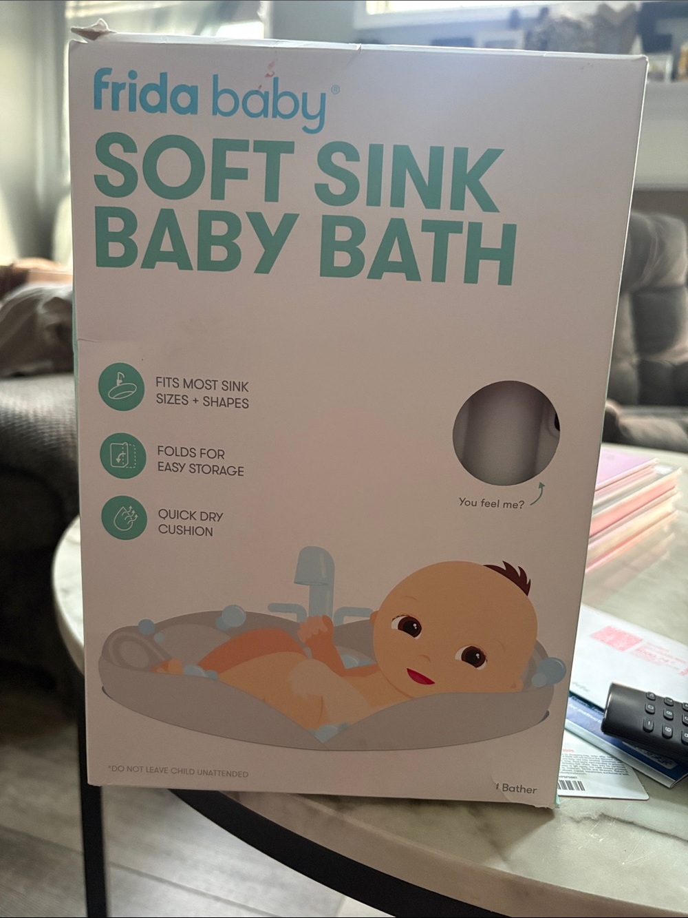 Frida Baby Soft Sink Baby Bath - White and Gray NEW